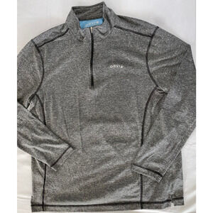 Orvis Sandy Point 1/4 Zip Mock Neck Pullover Long Sleeve Shirt Size M